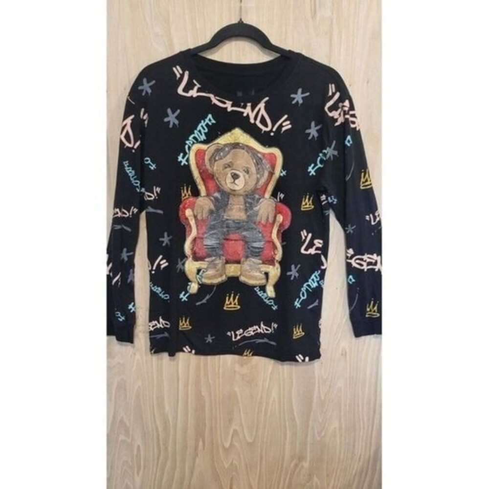 Hustle Gang Boys XL Black Legend Teddy Bear Throne. Hip Hop OG Gang, Hustle Gang